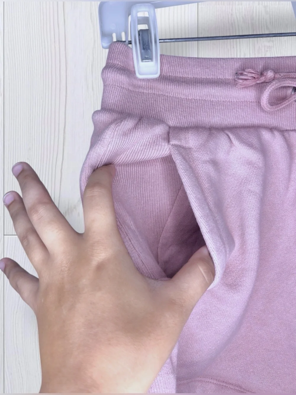 CHAMPION Dusty Rose Drawstring Athletic Sweat Shorts with Pockets